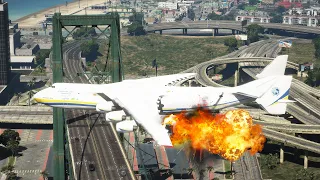 World's Biggest Aircraft, Antonov An-225 Crashes Right After Take Off | GTA 5