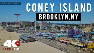 FLYING OVER Coney Island Brooklyn | NYC | Drone 4K Ultra HD