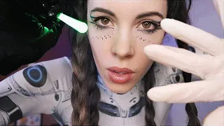 ASMR Alien Ear Exam, Cranial Nerve Tests (No Talking)