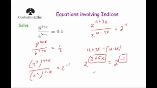 Equations with Indices - Corbettmaths