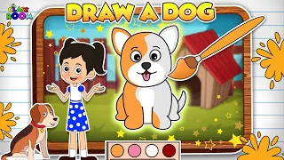 How to Draw a Dog | Draw and Paint | Kids Learning | PunToon Classroom