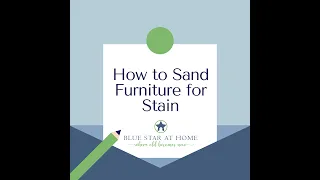 How to Sand for Stain   SD 480p