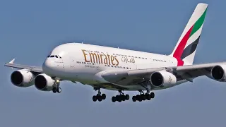 Самый большой в мире: посадка и взлёт Airbus A380 в Домодедово, 04.06.2021