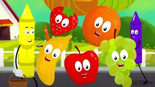 Five Little Fruits Song, Learning Video for Children by Zebra Nursery Rhymes