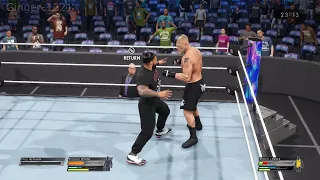 Brock Lesnar vs. Roman Reigns — WM 38 WWE 2K22