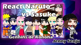 Genins de Konoha reagindo a luta do Naruto vs Sasuke - Shippuden