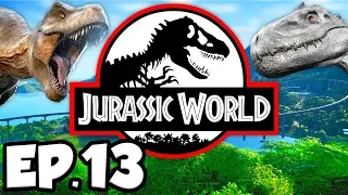 Jurassic World: Evolution Ep.13 - DINOSAURS BATTLE VELOCIRAPTOR v DILOPHOSAURUS (Gameplay Lets Play)