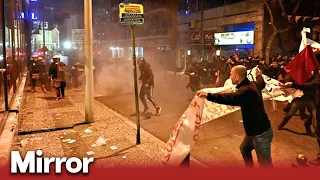 Protest outside operator HQ after fatal train crash in northern Greece