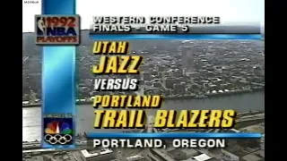 NBA On NBC - Jazz @ Blazers 1992 WCF Game 5 Goes To OT!