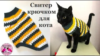 Как связать крючком свитер для кота. Подробный мастер-класс поможет начинающему.