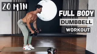 20 MIN DUMBBELL WORKOUT | Full Body | Rowan Row