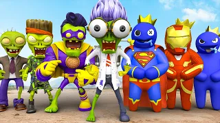 Plants vs Zombies 2 | TEAM Rainbow Friends Superhero VS Full NEW Zombie | 2D 3D Animation IRL