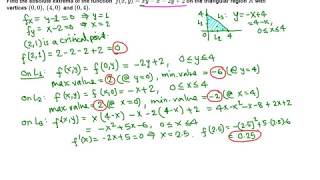 Calc III: Finding absolute max and min in a triangular region