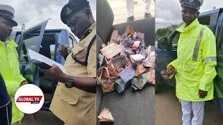 POLISI WATOA TAMKO, SAKATA LA TRAFIKI ALIYENASWA AKICHUKUA RUSHWA 'LIVE' BARABARANI..