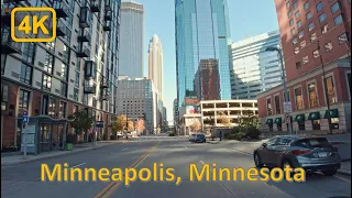 Driving in Downtown Minneapolis, Minnesota - 4K60fps