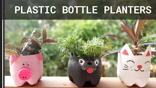 Recycled Plastic Bottle Planters // Best Out Of Waste // DIY Plastic Pots