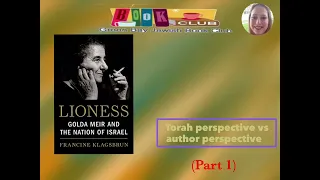 Green Bay Jewish Book Club: Lioness Golda Meir and the Nation Of Israel by Francine Klagsbrun