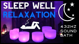 Sleep Well Relaxing Sound Bath | Crystal Singing Bowls 432hz Healing Meditation | James Dearden Bush