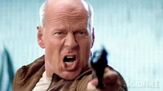 Bruce Willis cleans up a whole gang | Looper | CLIP