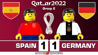 Spain vs Germany 1-1 • World Cup 2022 Qatar - Group E | All Goals & Highlights Lego Football