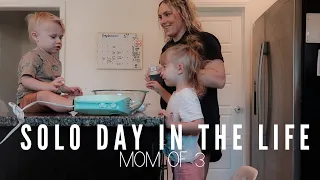 Realistic Solo day in the life of a mom | 3 kids 5 & under | autumn auman