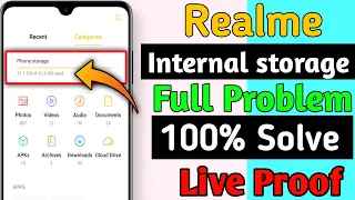 How to solve storage problem in realme mobile || Realme internal storage is running low