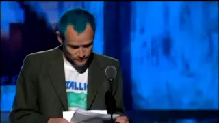 Flea inducts Metallica Rock and Roll Hall of Fame Inductions 2009