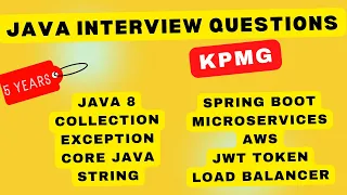 Real KPMG interview questions| Java, Spring boot, Microservices | shared by interviewee