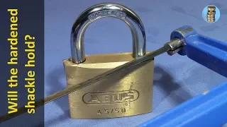 (picking 556) Can you saw through a hardened steel padlock shackle? (ABUS 45/50 with 7mm shackle)