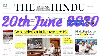 The Hindu Newspaper Analysis 20th June 2020