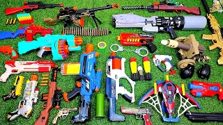 Collecting 7 Sniper Rifles and AK47 Guns Nerf Machine Gun Super Shotgun Water Gun Assault Rifle M16