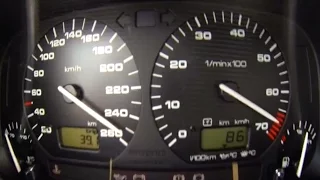 TUNING VW Golf 2 VR6 Big Turbo Acceleration 0-100 & 0-200 Test Drive