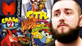 The BEST PS1 Games? Crash Bandicoot 2 vs Crash Team Racing vs Parappa the Rapper - Madness