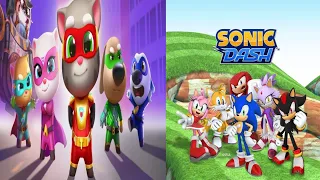 Talking Tom hero dash  vs tom gold run vs sonic dash walkthrough gameplay#video#viral @TalkingTom