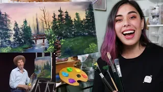 I Tried Following A Bob Ross Painting Tutorial #TeamTrees