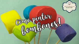 Cómo PINTAR BOMBONES fácil y rápido! / bombones pintados / bombones de colores