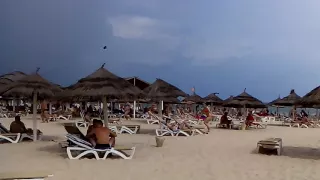 Tunisia. Sousse. Marhaba Resort 4*, 23092016- на пляже утром, перед грозой