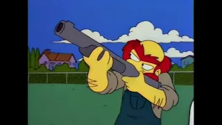 The Simpsons - Groundskeeper Willie shoots at fighter jets