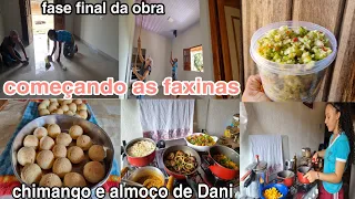 começando as faxinas / limpeza no teto/ fiz chimango/ teve colheita e dani fez um  almoço delicioso