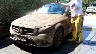 I washed the 4 muddiest luxury cars in the world !!