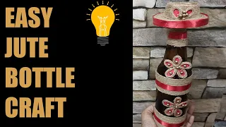Easy Jute Craft with Bottle | Jute Bottle Decoration Idea | Easy !!