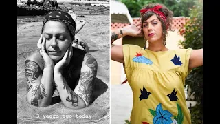 American Pickers’ Danielle Colby goes topless on the beach and shows off her makeup-free skin