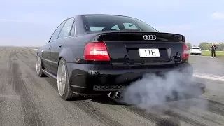 1100HP Audi S4 B5 Bi-Turbo - LOUD START & ACCELERATIONS!