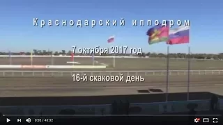 Видео 16 скаковой день - 07.10.17г. Краснодарский ипподром