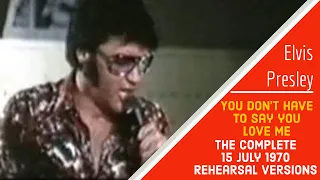 Elvis Presley - You Don't Have To Say You Love Me - 15 July 1970 - Re-edited with new audio