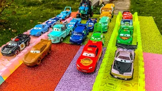 Looking for Disney Pixar Cars On The Rocky Road : Lightning Mcqueen, Chester Ripplefilter, Cruz, DJ.