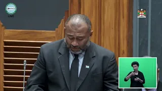 Fijian Minister for Health updates Parliament on lymphatic filariasis