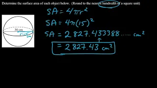 Math 10C: Surface Area of Spheres