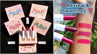 Myglamm popxo mini lipstick kit review All 5 shades | 🌸 myglamm mini  lipstick pallets  Swatches