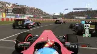F1 2011 Alonso overtake Button and Vettel (hard diff) + 7 laps